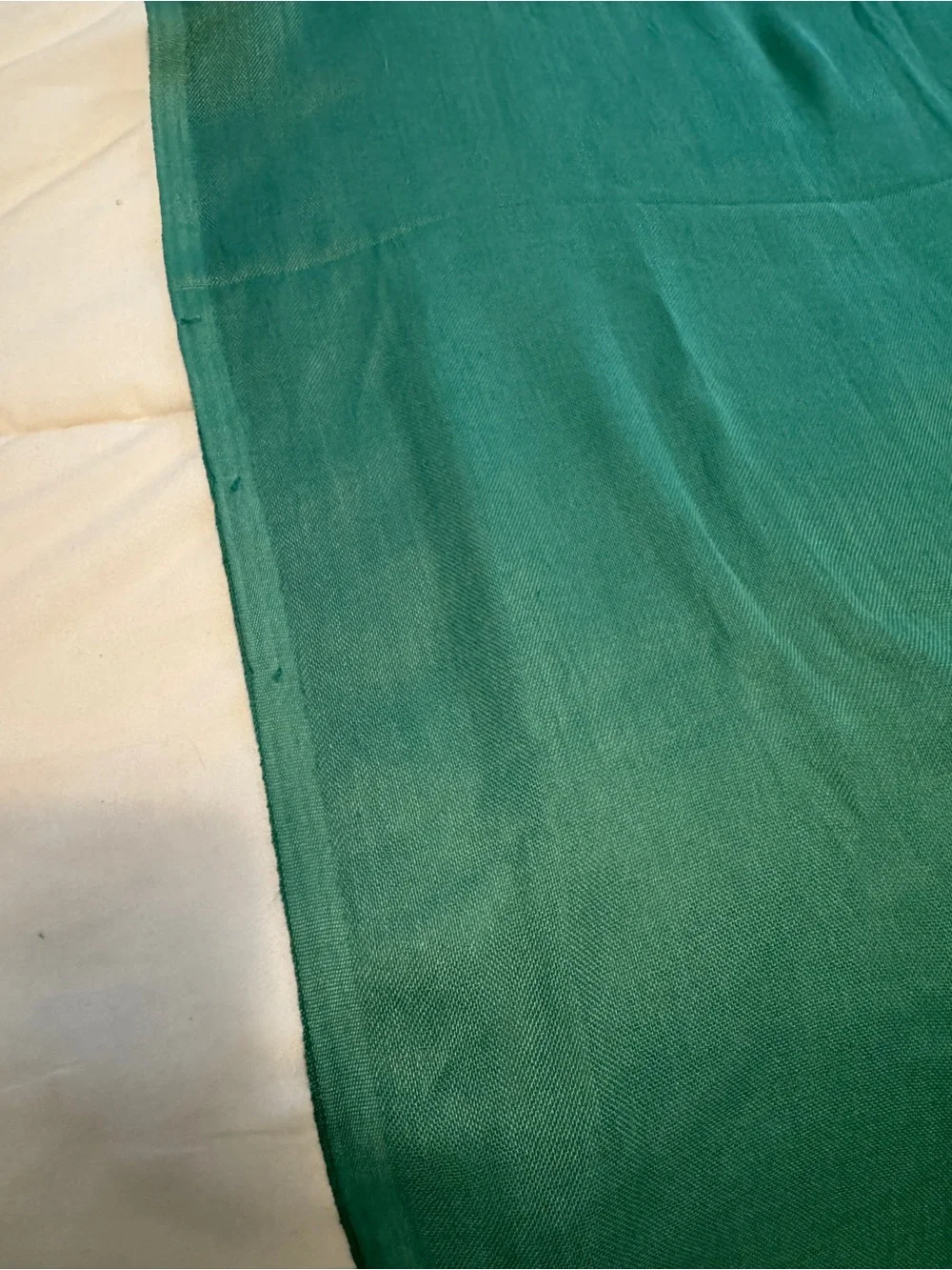 Green Fringe Scarf / Wrap NWOT